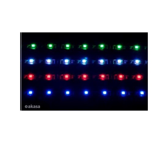 AKASA LED pásek Vegas, Molex 12V napájení, 60cm, modrý