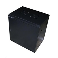 XtendLan 19" nástěnný rozvaděč 22U 600x450, nosnost 60kg, plné dveře, svařený, proti vykradení,černý