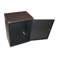 XtendLan 19" nástěnný rozvaděč 22U 600x450, nosnost 60kg, plné dveře, svařený, proti vykradení,černý