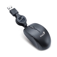 GENIUS myš MicroTraveler V2/ drátová/ 1200 dpi/ USB/ černá