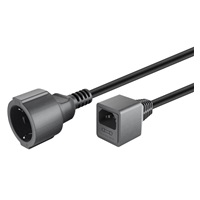 PREMIUMCORD Prodlužovací přívod 230V s EURO konektorem C14 (IEC connection) , 20cm