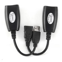 GEMBIRD Kabel USB 2.0 A-LAN aktivní prodlužovací 30m (černý)