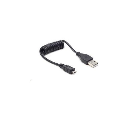 GEMBIRD Kabel USB 2.0 A-Micro B propojovací 0,60m (černý, kroucený)