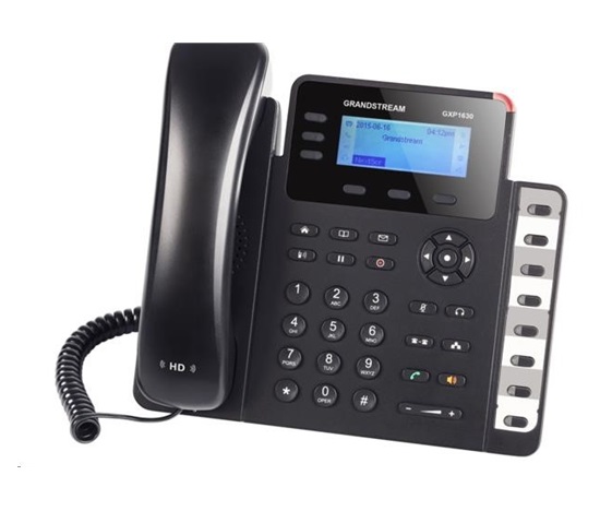 Grandstream GXP1630 [VoIP telefon - 3x SIP účet, HD audio, 3 prog.tl.+8 předvoleb, switch 2xLAN 1000Mbps, PoE]