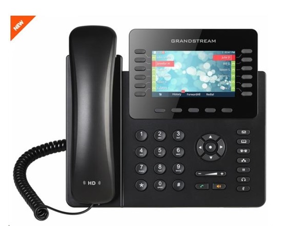 Grandstream GXP2170 [VoIP telefon - 6xSIP účet, HD audio, 5prog.tl.+48 předvoleb, bluetooth, EHS,barevný LCD,2x GLAN]