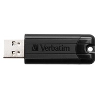 VERBATIM Flash Disk 128GB PinStripe USB 3.0, černá