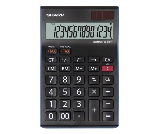 SHARP kalkulačka - EL-145TBL - černá