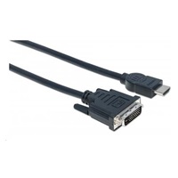 MANHATTAN kabel HDMI Male to DVI-D 24+1 Male, Dual Link, Black, 3m