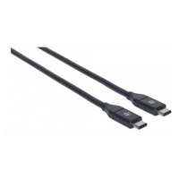 MANHATTAN USB 3.1 Gen2 Cable, Type-C Male / Type-C Male, 1m (3 ft.), 3A, Black