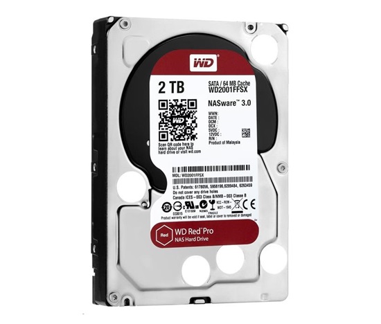 WD RED Pro NAS WD2002FFSX 2TB, SATA III 3.5", 64MB 7200RPM, 164MB/s, CMR