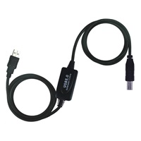 PREMIUMCORD USB 2.0 repeater a propojovací kabel A/M-B/M 15m