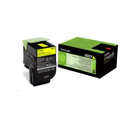 LEXMARK Yellow toner 802Y pro CX310/410/510 z programu Lexmark Return (1000 stran)