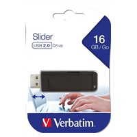VERBATIM USB Flash Disk Store ‘n‘ Go SLIDER 16GB - černá