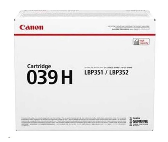 Canon TONER  CRG 039H černý pro i-Sensys LBP 351 a 352 (25 000 str.)