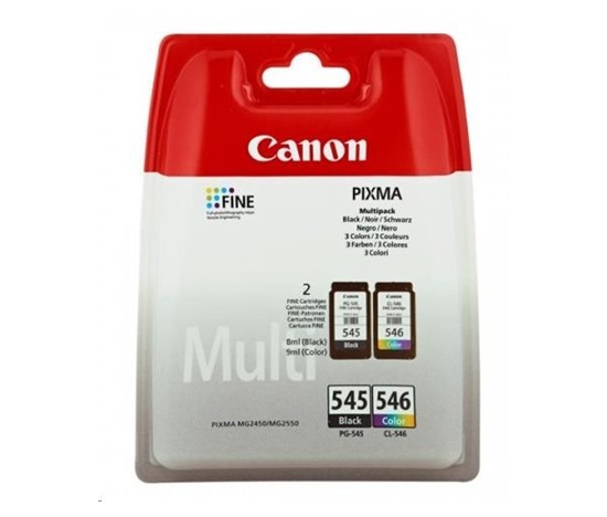 Canon CARTRIDGE PG-545/CL-546 Multi pack pro PIXMA iP2850, MG2xxx, MG305x, TS315x, TS345x (180 str.)