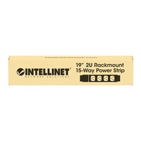 Intellinet 19" 2U Rackmount 15-Way Power Strip - German Type, rozvodný panel, 15x DE zásuvka, 3m kabel