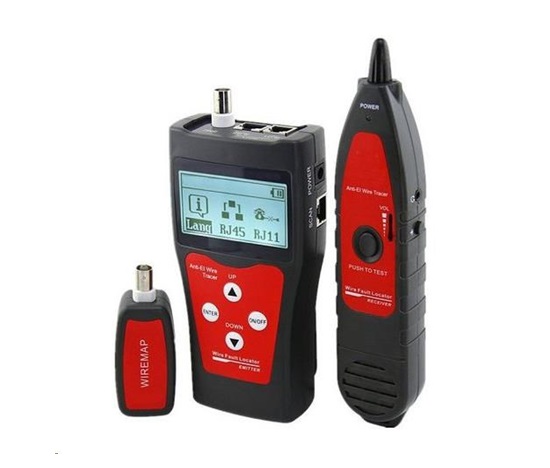 LAN Cable Tester TLCD76 s LCD, koax, Cat3/Cat5E/Cat6, UTP/STP, USB, sonda