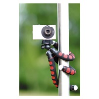 Braun Ministativ FLEXI 1 (27 cm, 169 g, max.0,8kg, kul.hlava, černý/červený)