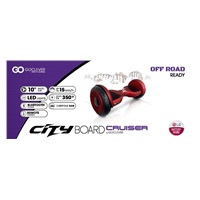 GOCLEVER City Board CRUISER  RED s LG baterií, 10" off road, červená - kolonožka, hoverboard