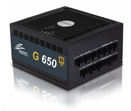 EVOLVEO G650 zdroj 650W, eff 90%, 80+ GOLD, aPFC, modulární, retail