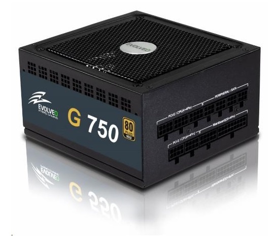 EVOLVEO G750 zdroj 750W, eff 91%, 80+ GOLD, aPFC, modulární, retail