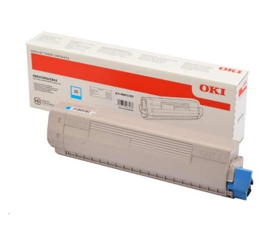 OKI Cyan toner do C823/C833/C843 (7 500 stránek)