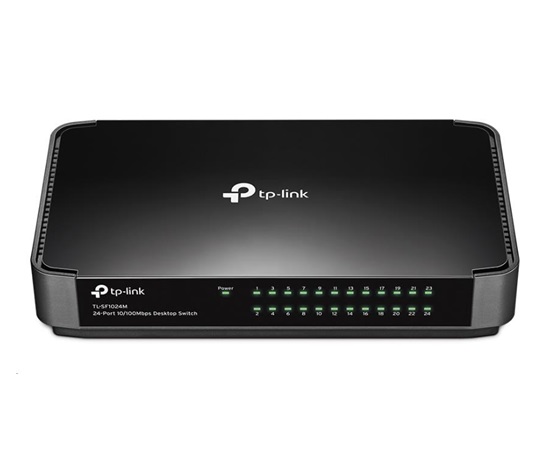 TP-Link switch TL-SF1024M (24x100Mb/s, fanless)