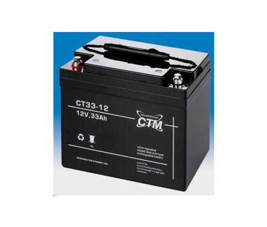 Baterie - CTM CT 12-33 (12V/33Ah - M6), životnost 5let