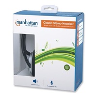 MANHATTAN Sluchátka s mikrofonem Classic Stereo Headset