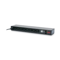 APC Rack PDU, Switched, 1U, 12A/208V, 10A/230V, (8)C13, IEC-320 C14 1.98m