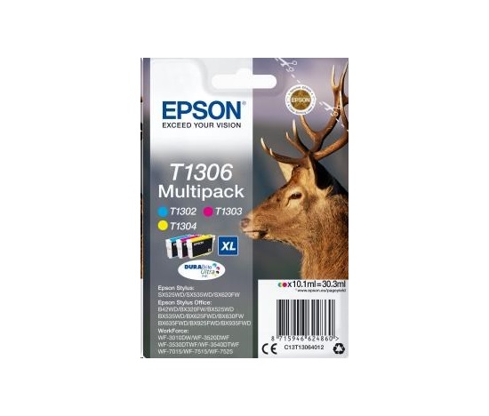 EPSON ink Multipack 3-colours "Jelen" T1306 DURABrite Ultra Ink