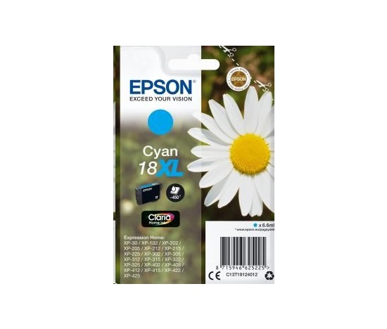EPSON ink bar Singlepack "Sedmikráska" Cyan 18XL Claria Home Ink