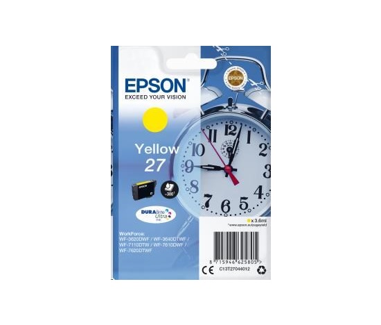 EPSON ink bar Singlepack "Budík" Yellow 27 DURABrite Ultra Ink