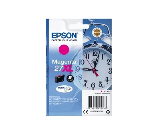 EPSON ink bar Singlepack "Budík" Magenta 27XL DURABrite Ultra Ink
