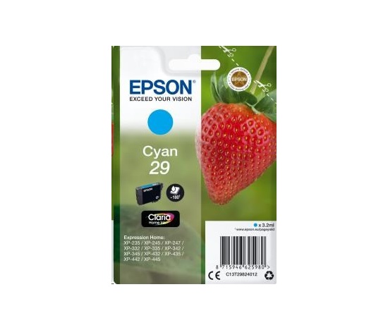 EPSON ink bar Singlepack "Jahoda" Cyan 29 Claria Home Ink
