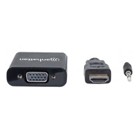 MANHATTAN převodník z HDMI na VGA + audio (HDMI Male to VGA Female, with audio, Polybag)