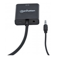 MANHATTAN převodník z HDMI na VGA + audio (HDMI Male to VGA Female, with audio, Polybag)