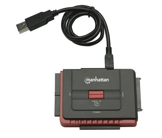 MANHATTAN adaptér z USB na SATA/IDE (3-in-1 with One-Touch Backup)