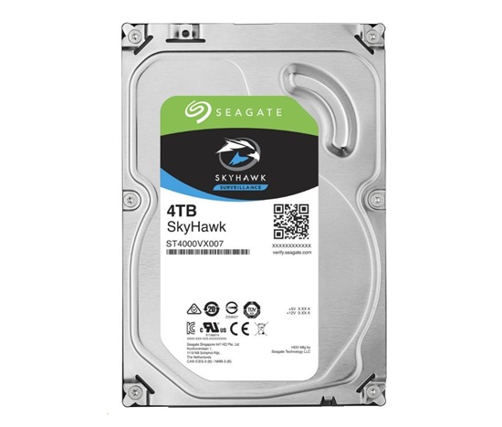 BAZAR - SEAGATE HDD SKYHAWK (SURVEILLANCE) 4TB SATAIII/600 5900RPM, 64MB cache, recertified