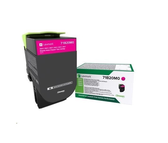 Lexmark toner pro CS/CX317, 417, 517 Magenta z programu Lexmark Return na 2 300 stran