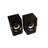 C-TECH repro SPK-11, 2.0, dřevěné, černo-zlaté, USB