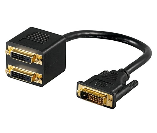 PREMIUMCORD Adapter DVI-D (24+1) male => 2x DVI-D (24+1) female