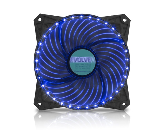 EVOLVEO 12L2BL, ventilátor 120mm, 33 LED, modrý, 3pin