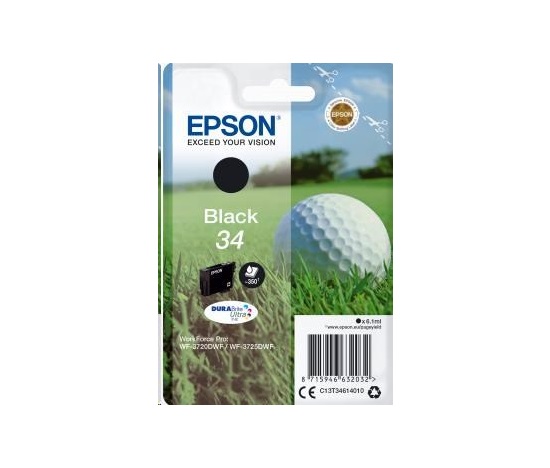 EPSON ink čer Singlepack "Golf" Black 34 DURABrite Ultra Ink 6,1 ml