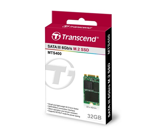 TRANSCEND Industrial SSD MTS400 32GB, M.2 2242, SATA III 6Gb/s, MLC