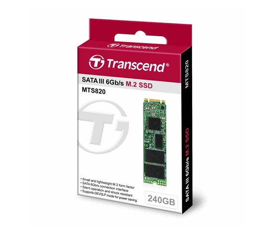 TRANSCEND SSD MTS820 240GB, M.2 2280, SATA III 6Gb/s, TLC