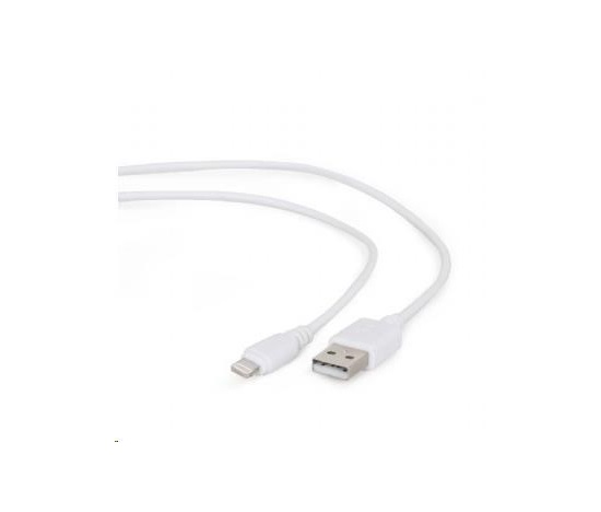 GEMBIRD Kabel USB 2.0 Lightning (IP5 a vyšší) nabíjecí a synchronizační kabel, 2m, bílý