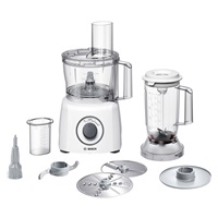 Bosch MCM 3200 W MultiTalent 3 bílá food processor, 800 W, 2.3 l mísa, 30+ funkcí,SmartStorage, nerezové příslušenství