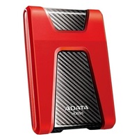 ADATA Externí HDD 2TB USB 3.1 DashDrive Durable HD650, červený (gumový, nárazu odolný)