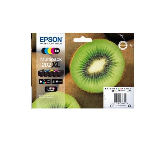 EPSON ink Multipack "Kiwi" 5-colours 202XL Claria Premium Ink